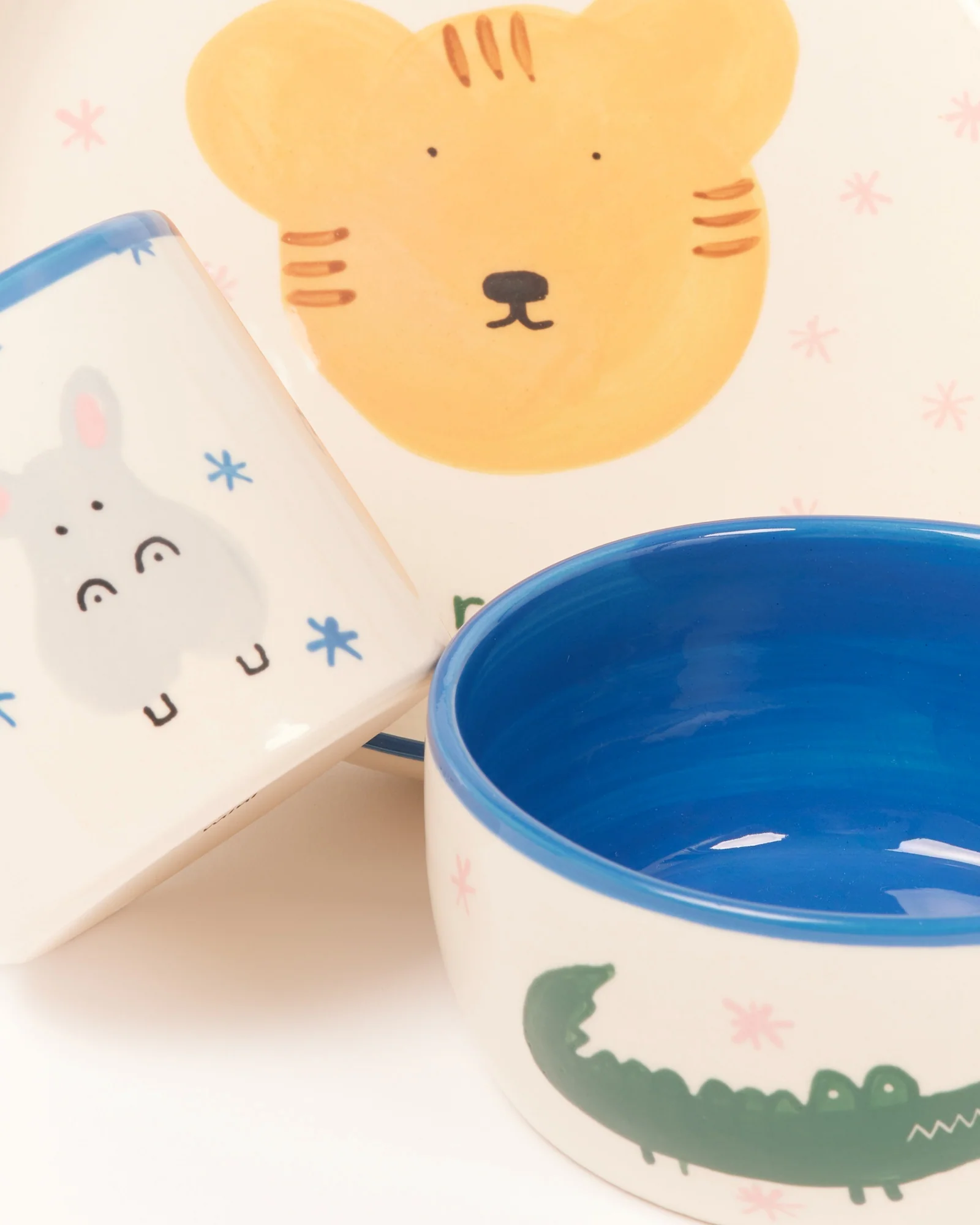 Miio Miini Geschirr-Set weiß blau 3-teilig - Image 3
