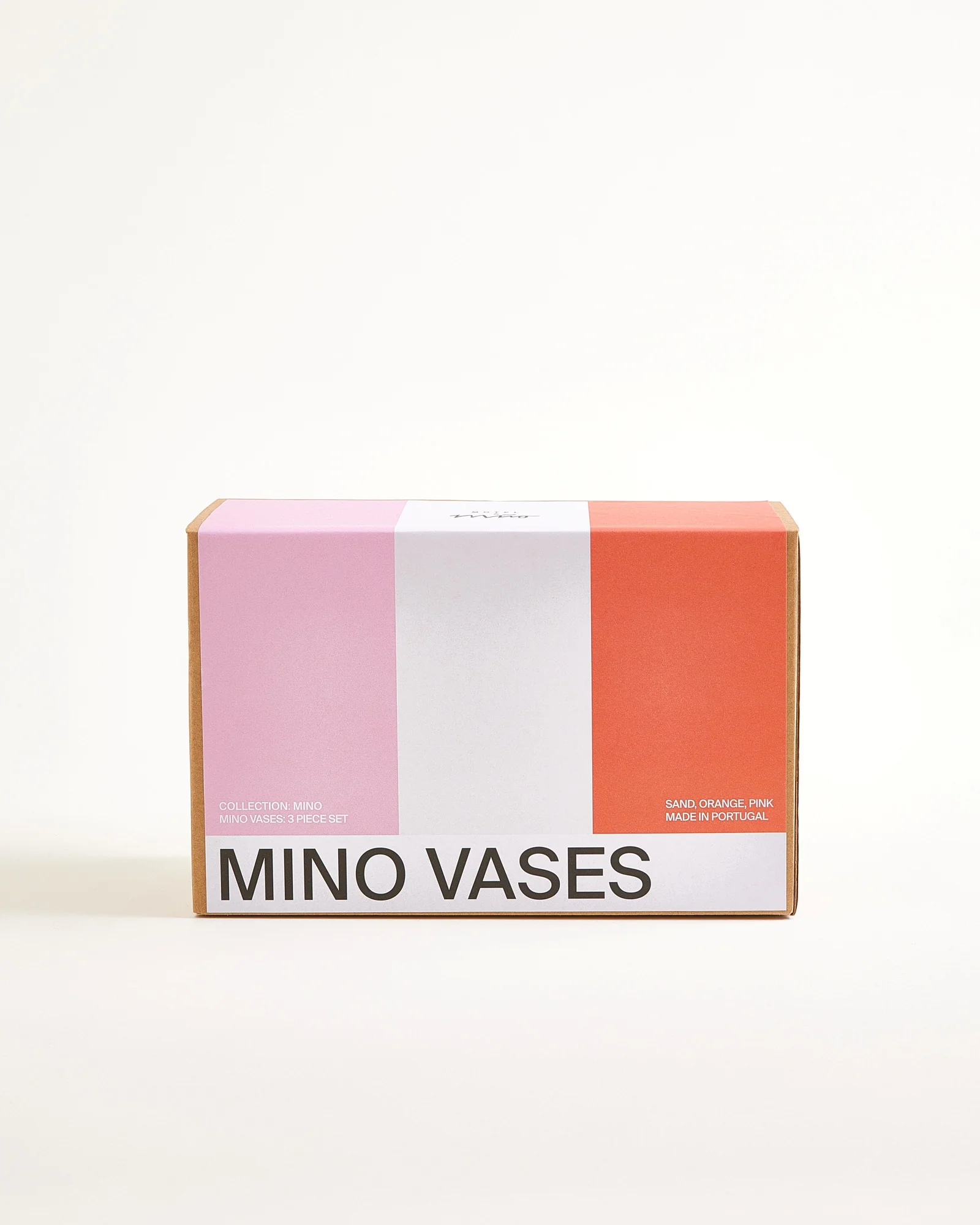 Mino Vase S 3er-Set sand orange rosa - Image 3