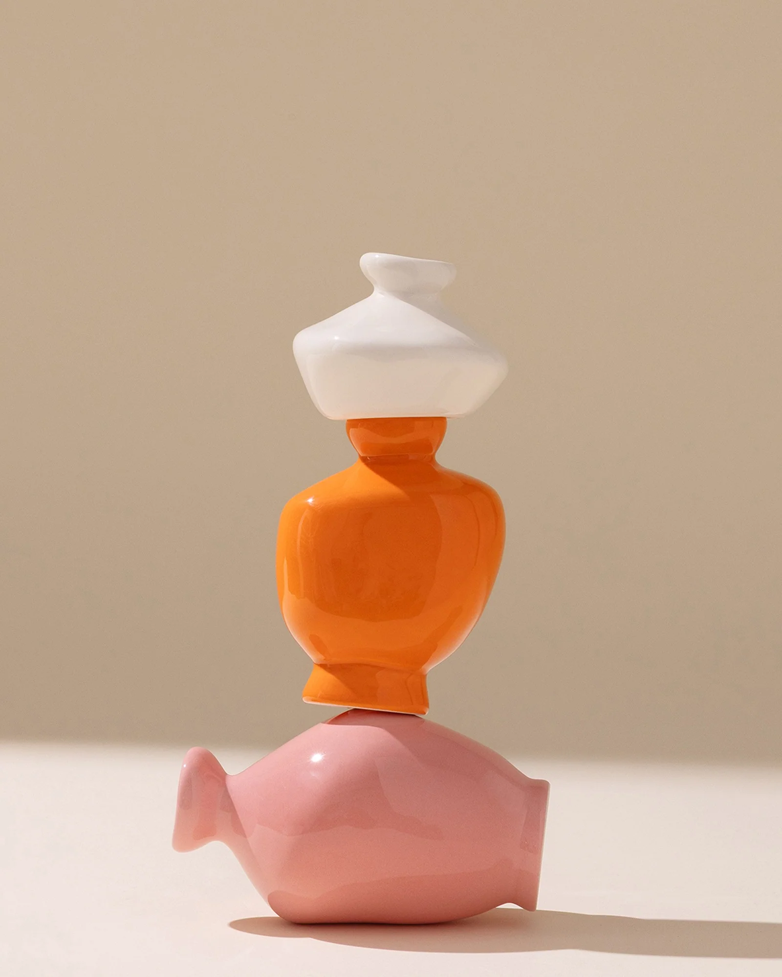 Mino Vase S 3er-Set sand orange rosa - Image 6