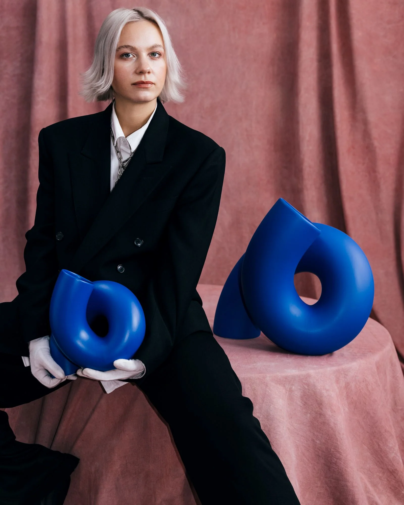 MaM x Ju Schnee Vase L blau - Image 2