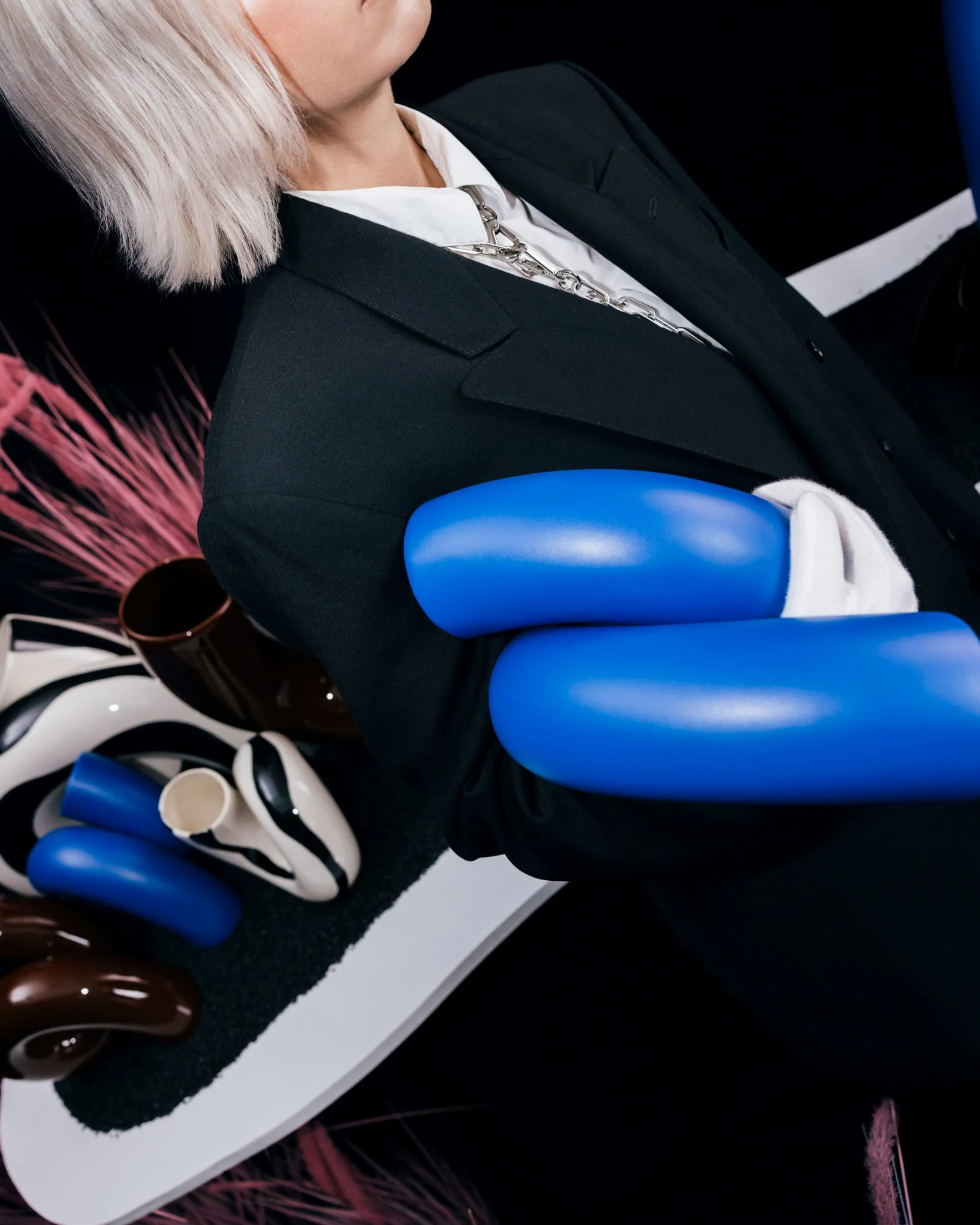 MaM x Ju Schnee Vase L blau - Image 5