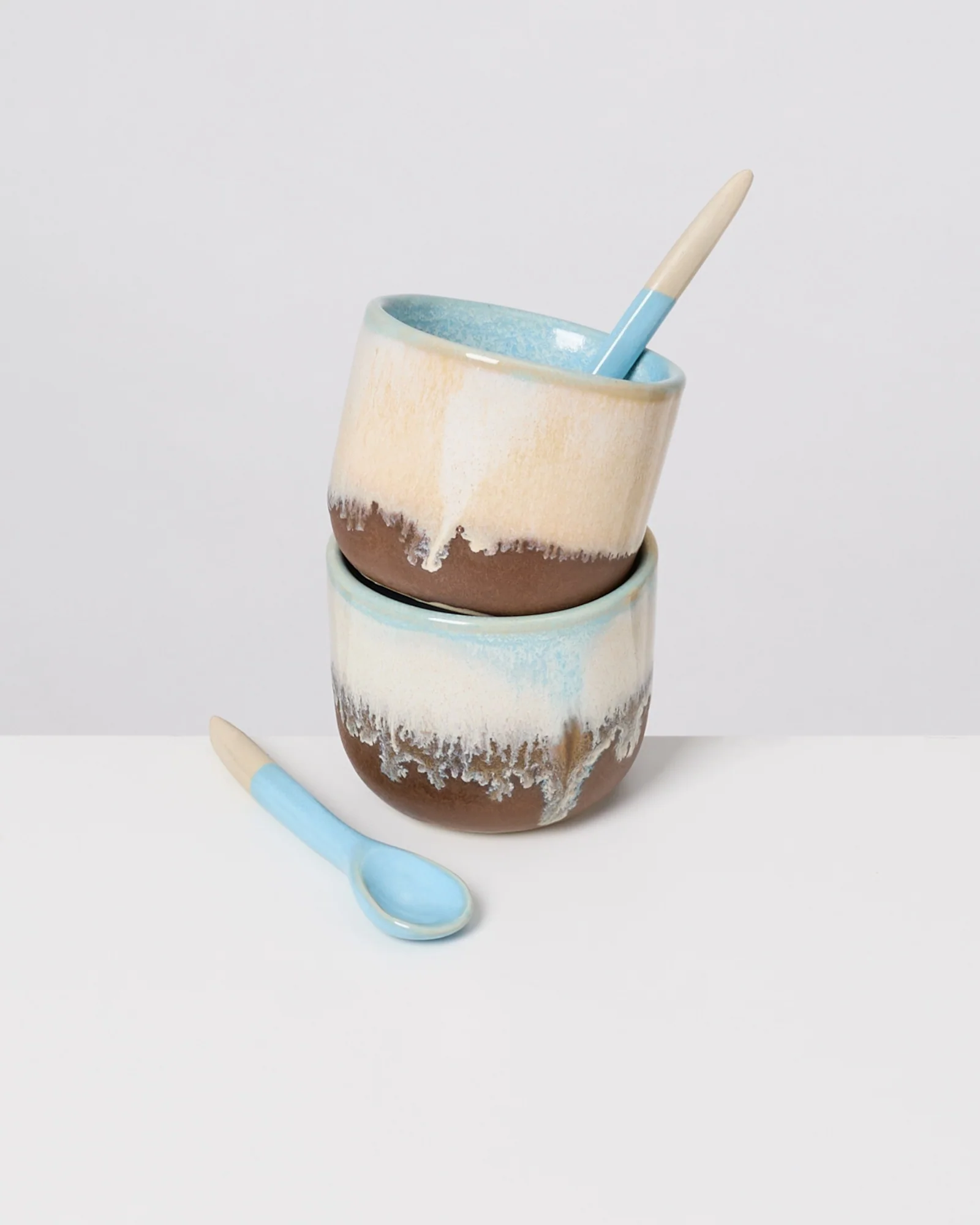 MaM x Mälzer&Fu Becher klein & Löffel hellblau braun - Image 7