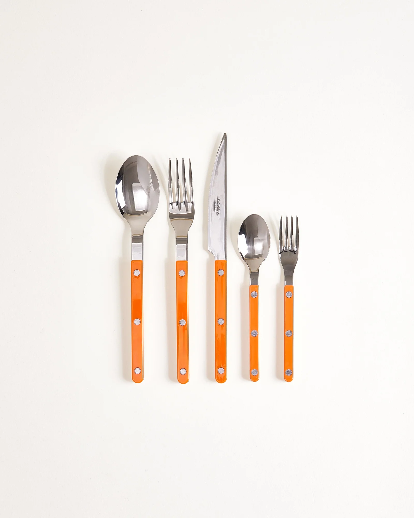 MaM x Sabre Paris Besteck 5er-Set orange off-white - Image 4
