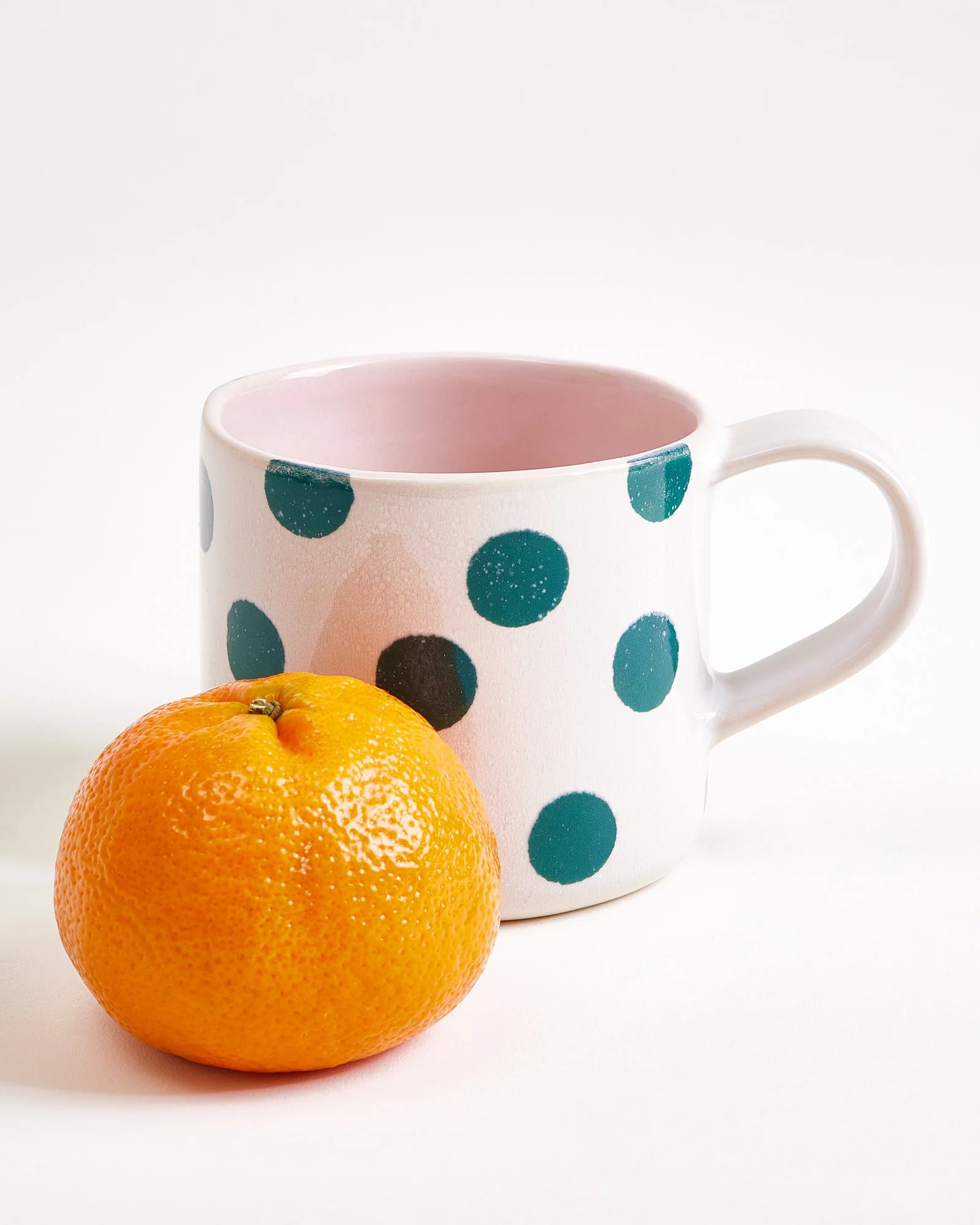 Nódoa Tasse groß gepunktet rosa grün - Image 3