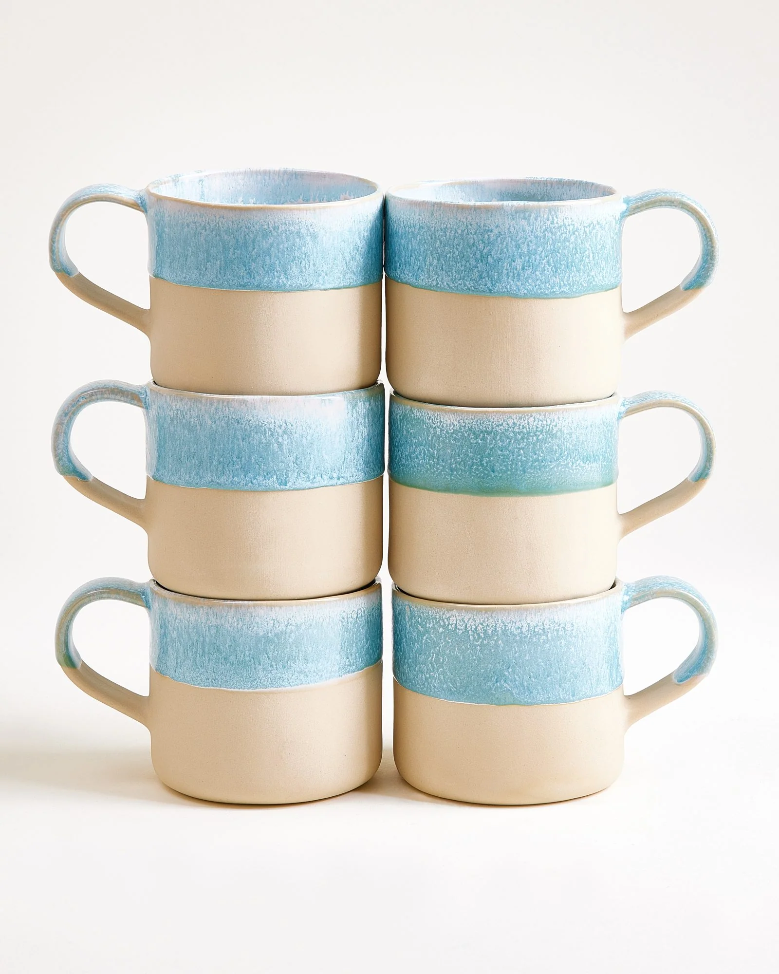 Nódoa Tasse groß dipped hellblau 6er-Set