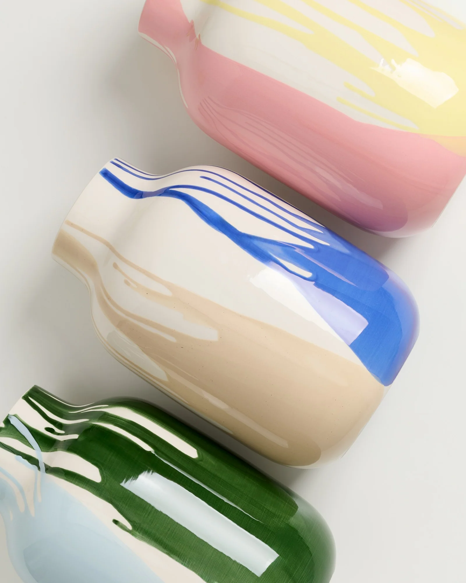 Nuno Vase L drip sand blau - Image 5
