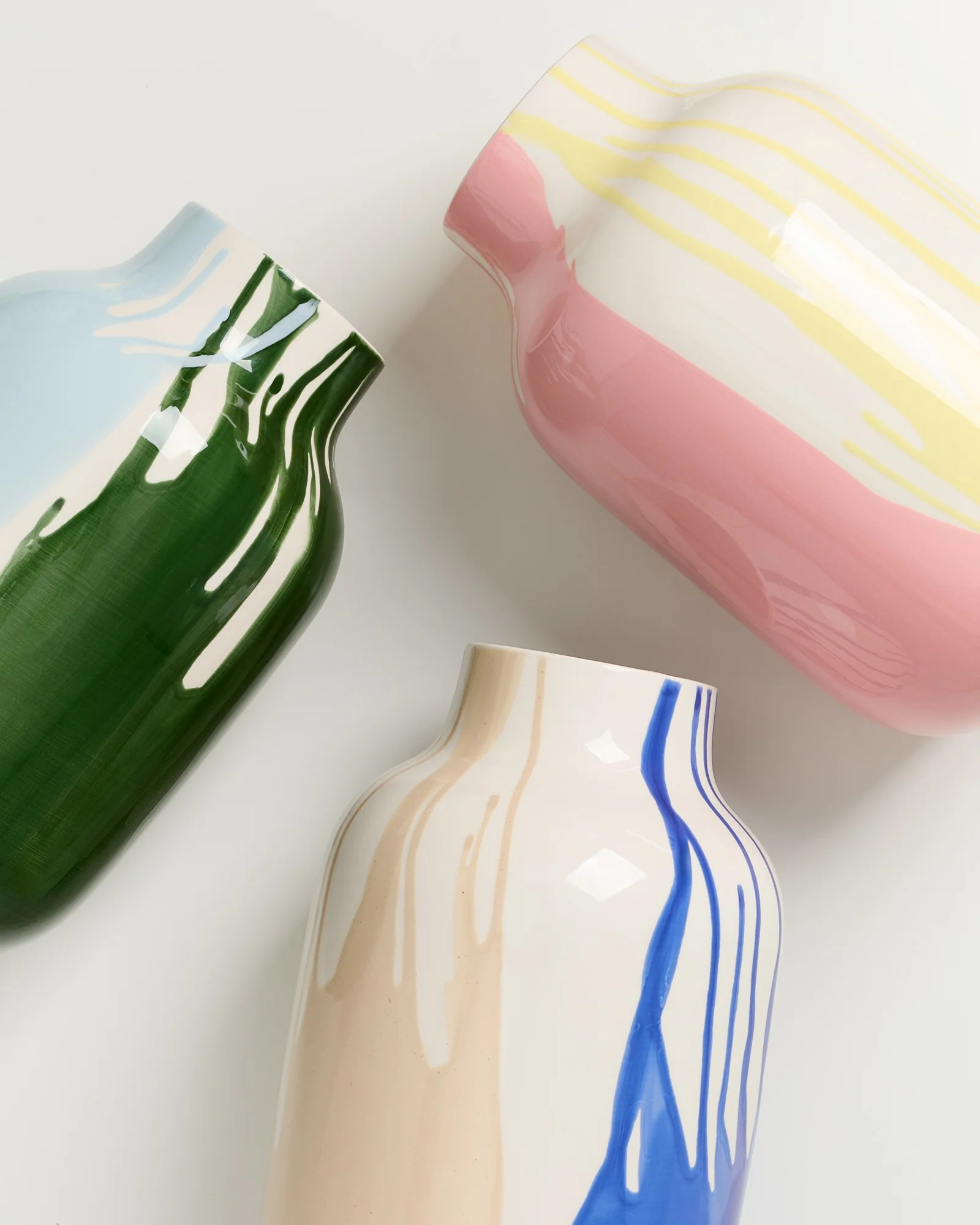 Nuno Vase L drip sand blau - Image 9