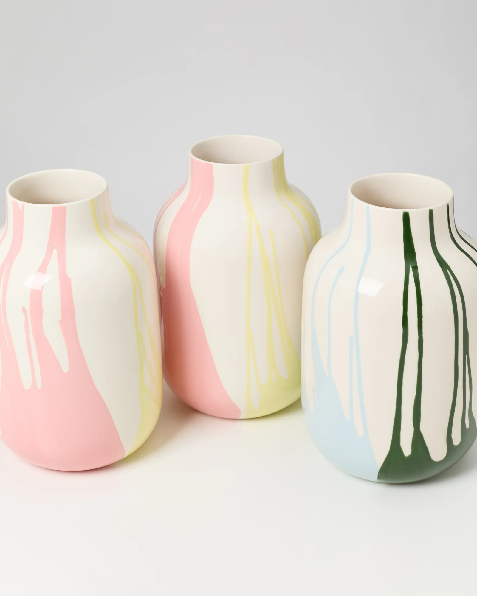 Nuno Vase L drip gelb rosa - Image 6