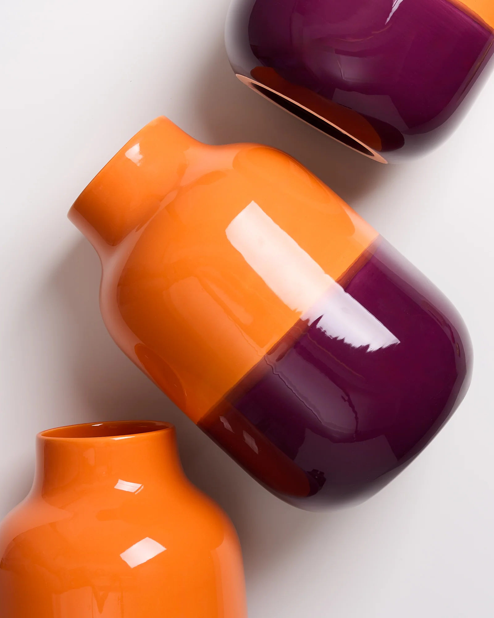 Nuno Vase L orange lila - Image 5