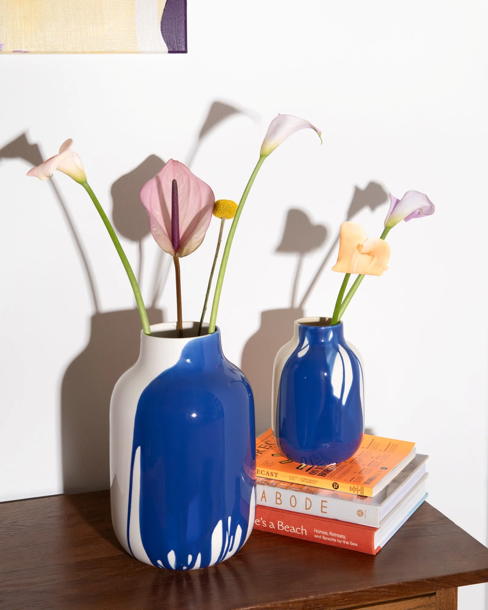 Nuno Vase L drip sand blau - Image 4