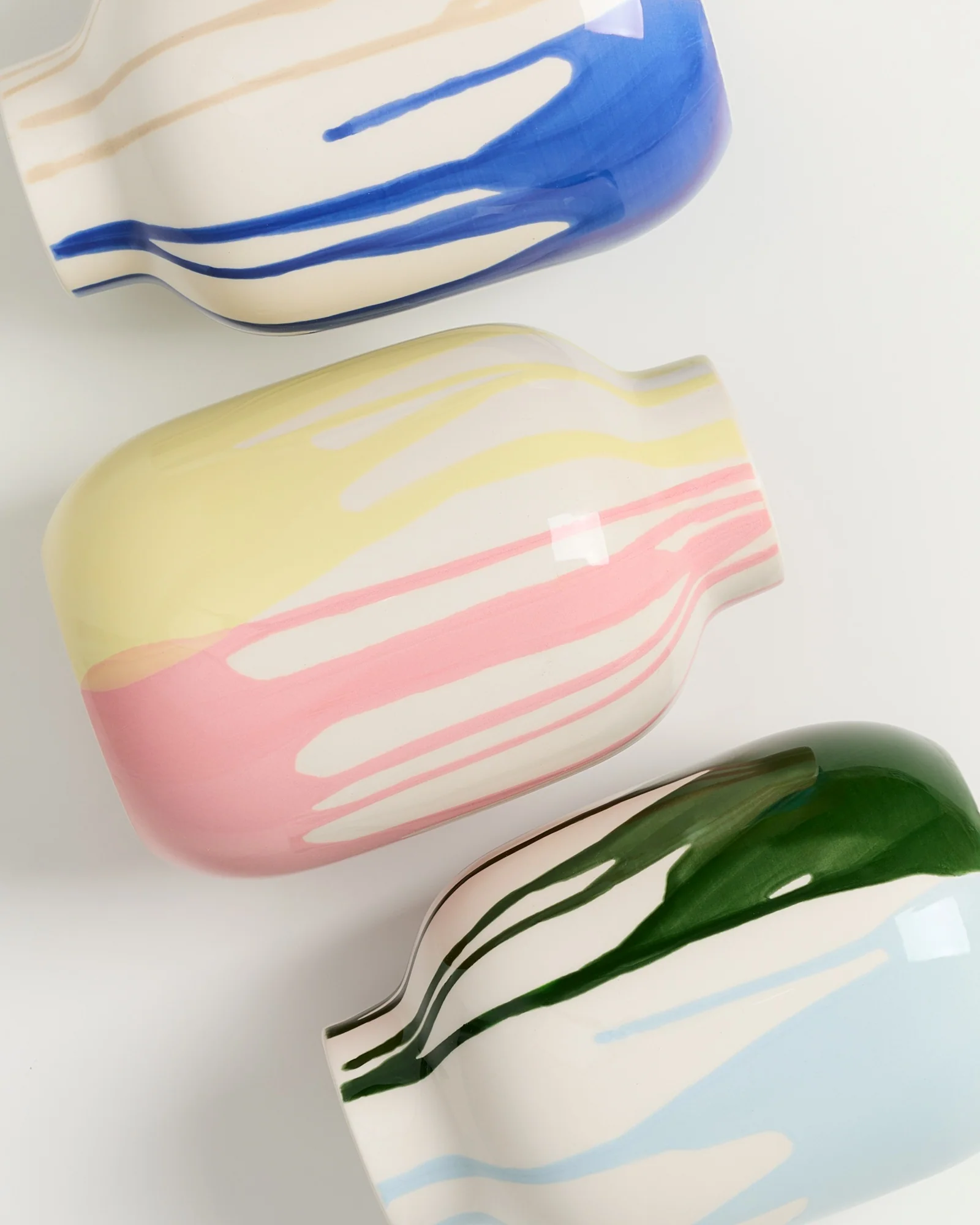 Nuno Vase M drip gelb rosa - Image 3