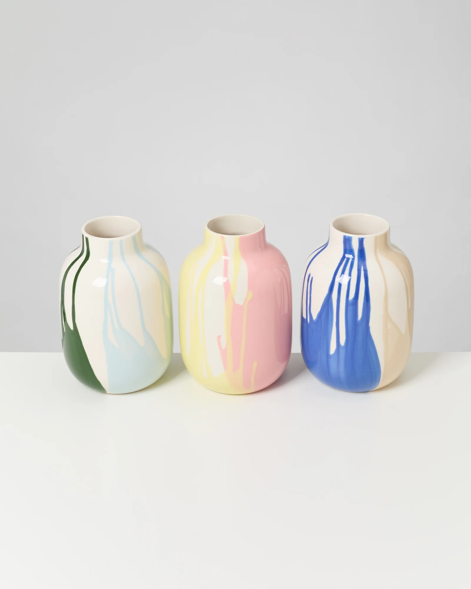 Nuno Vase M drip sand blau - Image 8