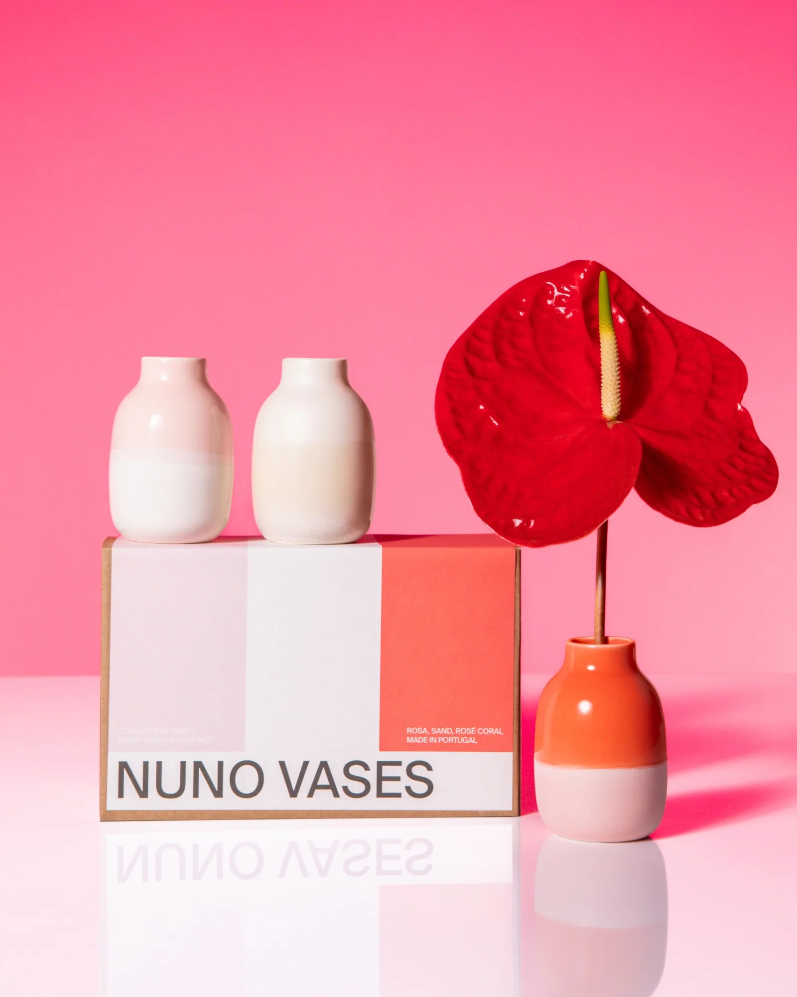 Nuno Vase 3er-Set rosa sand coral - Image 2