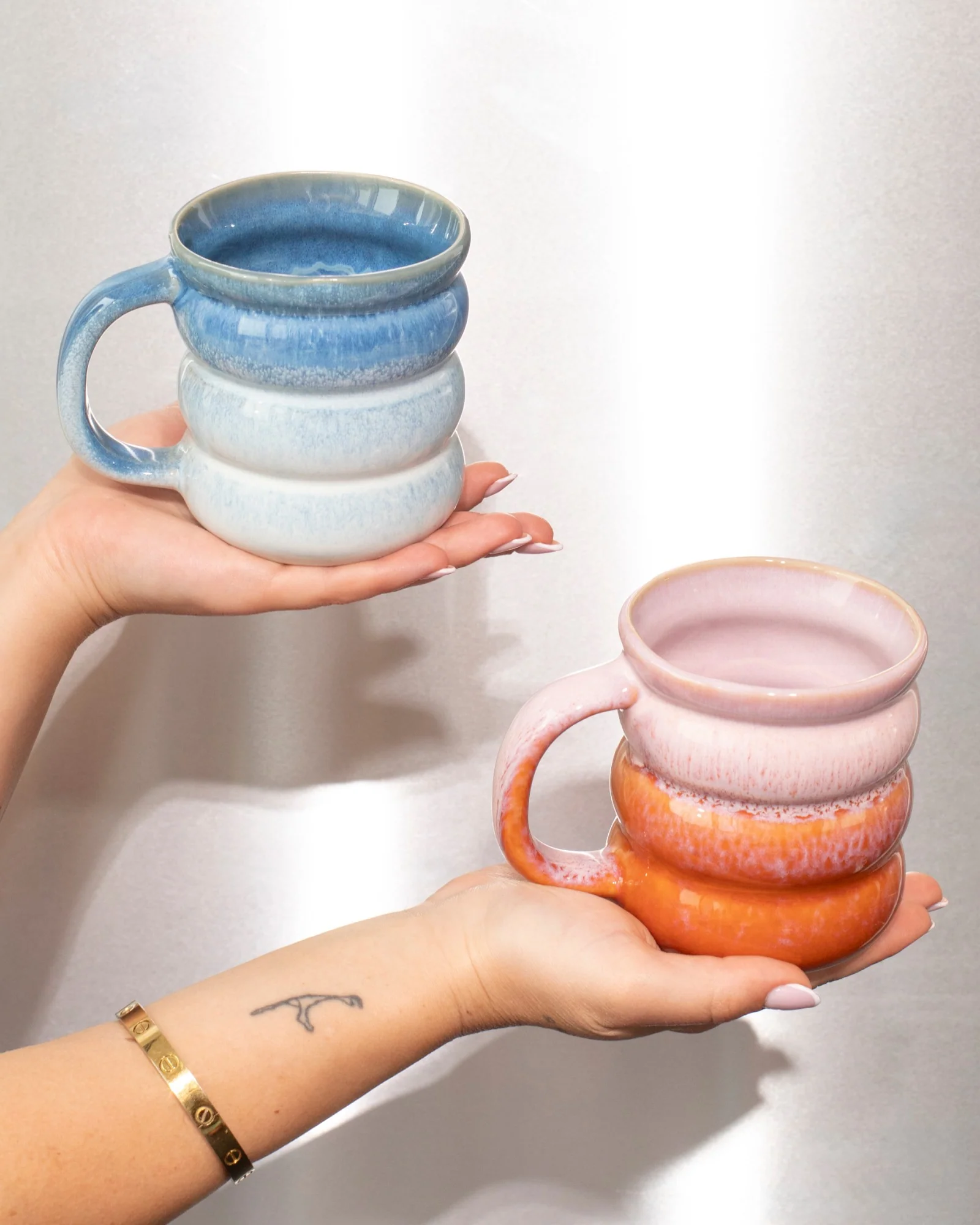 Ombra Tasse groß bubble rosa orange - Image 5