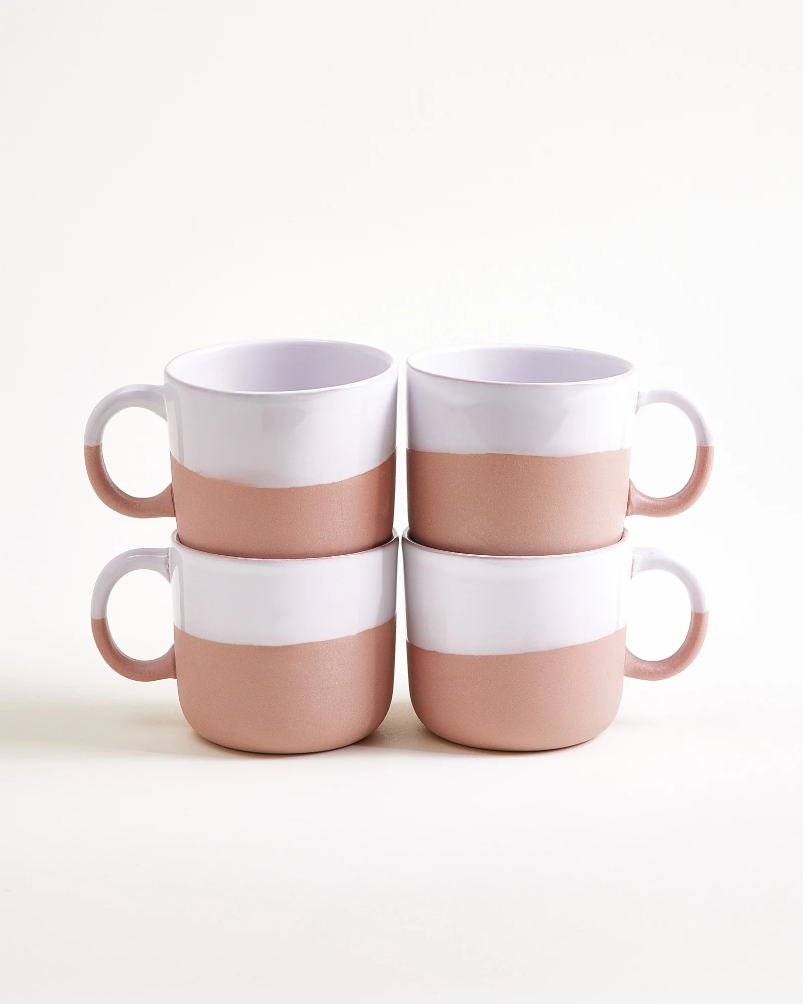 Seda Tasse klein rosé weiß 4er-Set