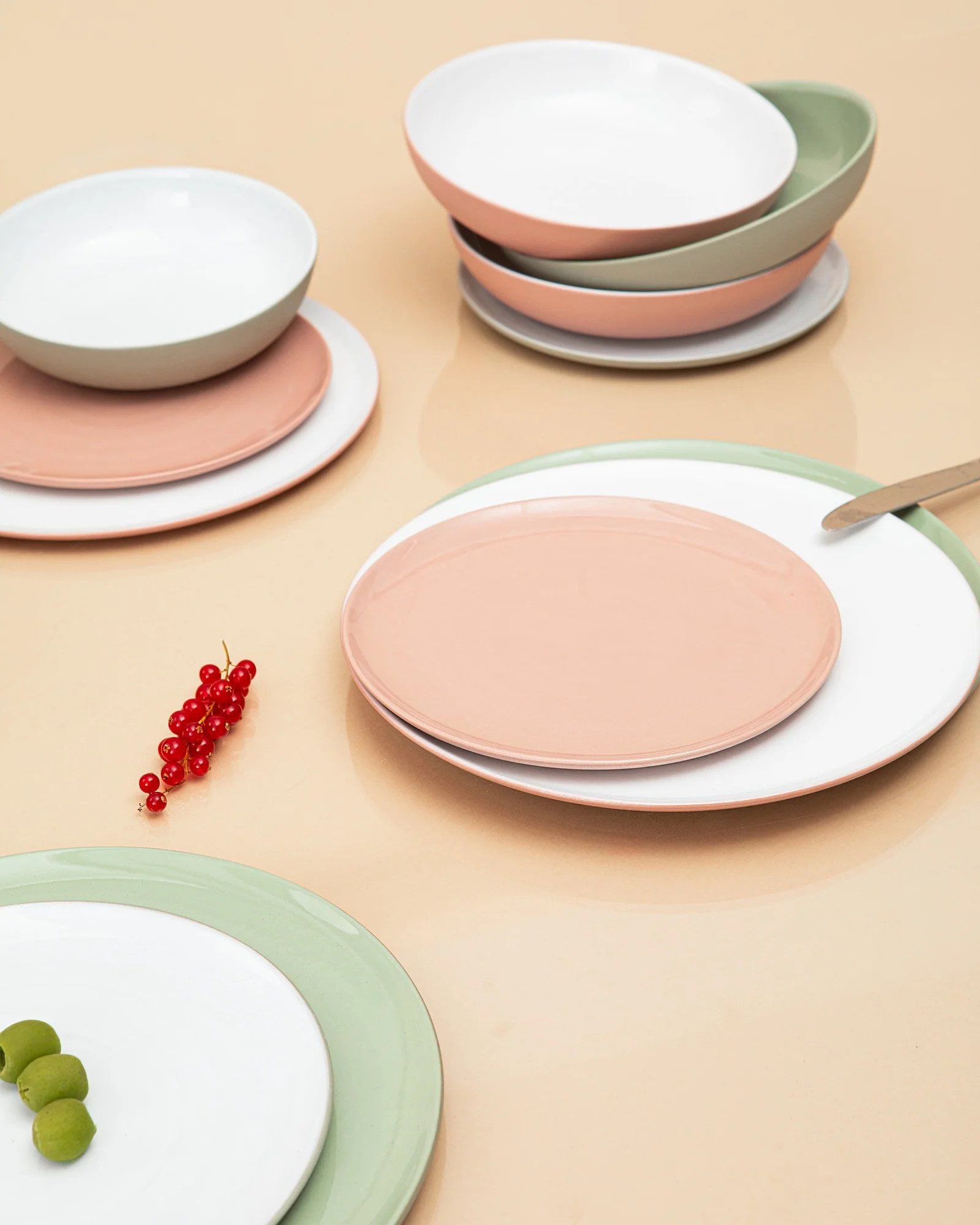 Seda Teller groß rosé weiß - Image 3