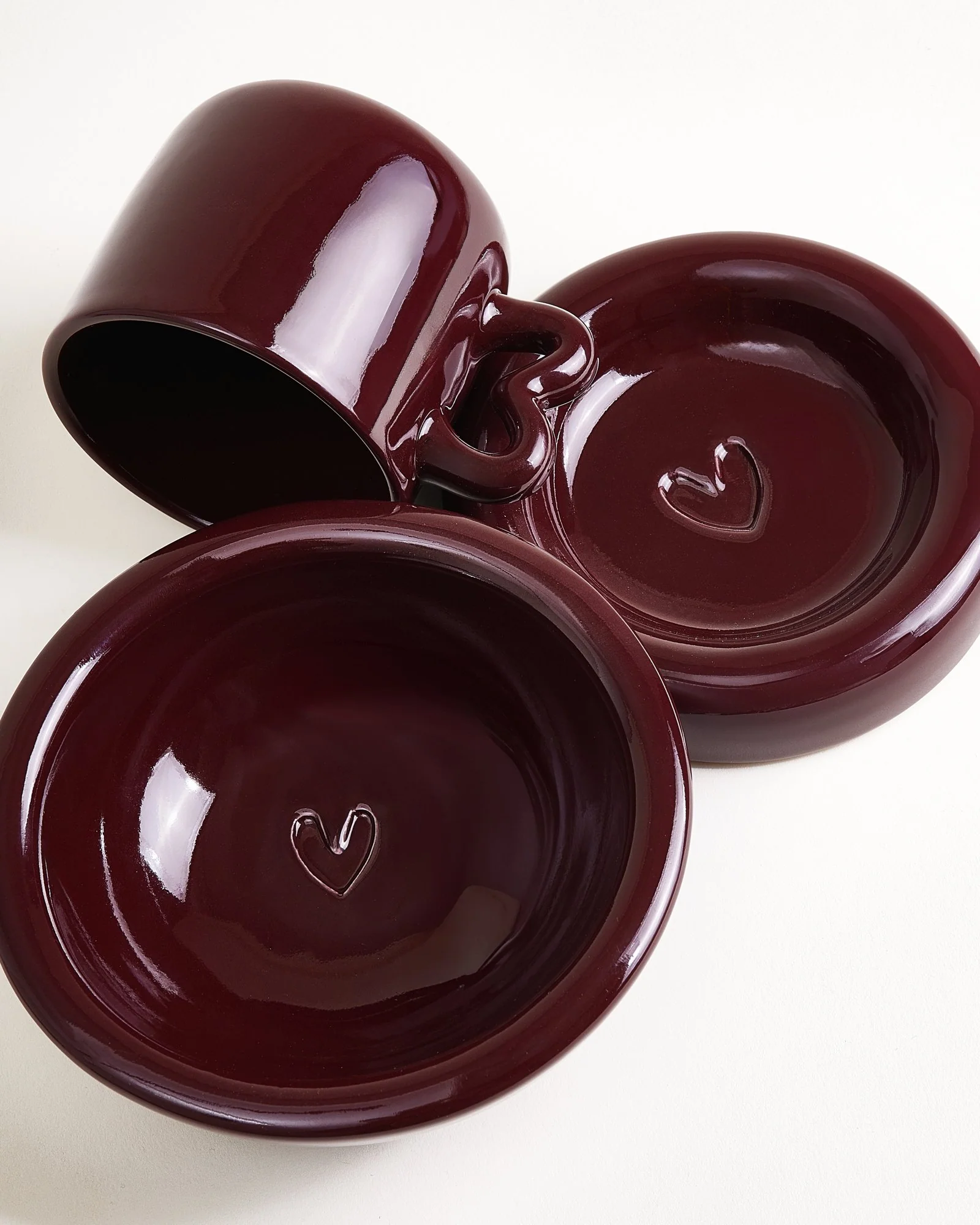 Seia Geschenk-Set Herz burgund 3-teilig - Image 3