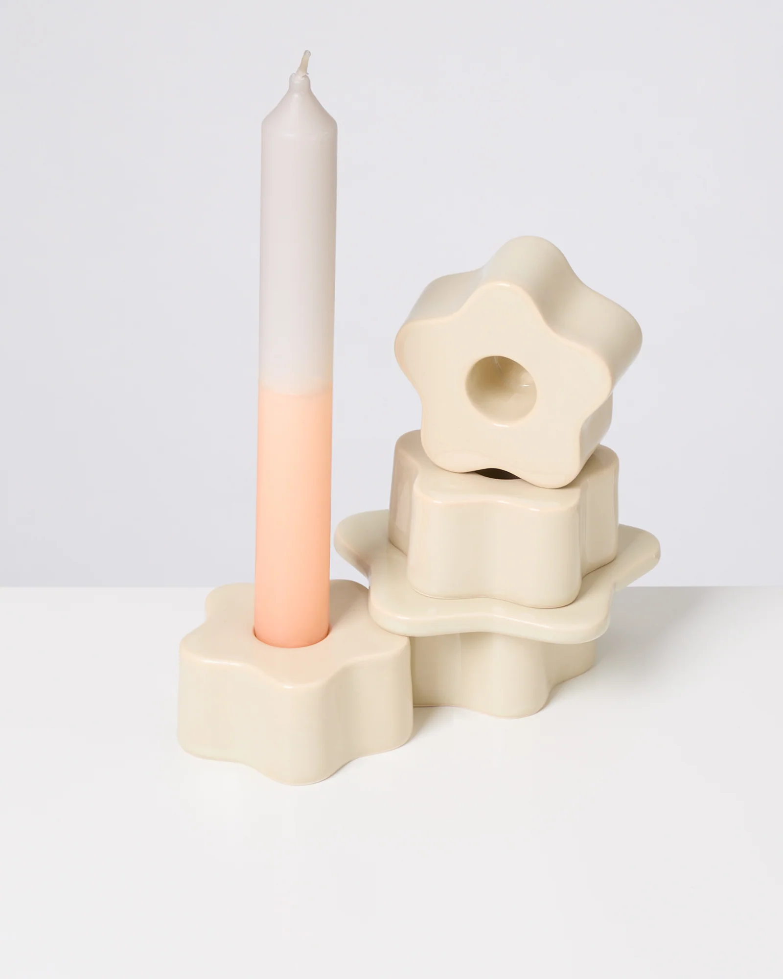 Seia Kerzenhalter flower beige - Image 4