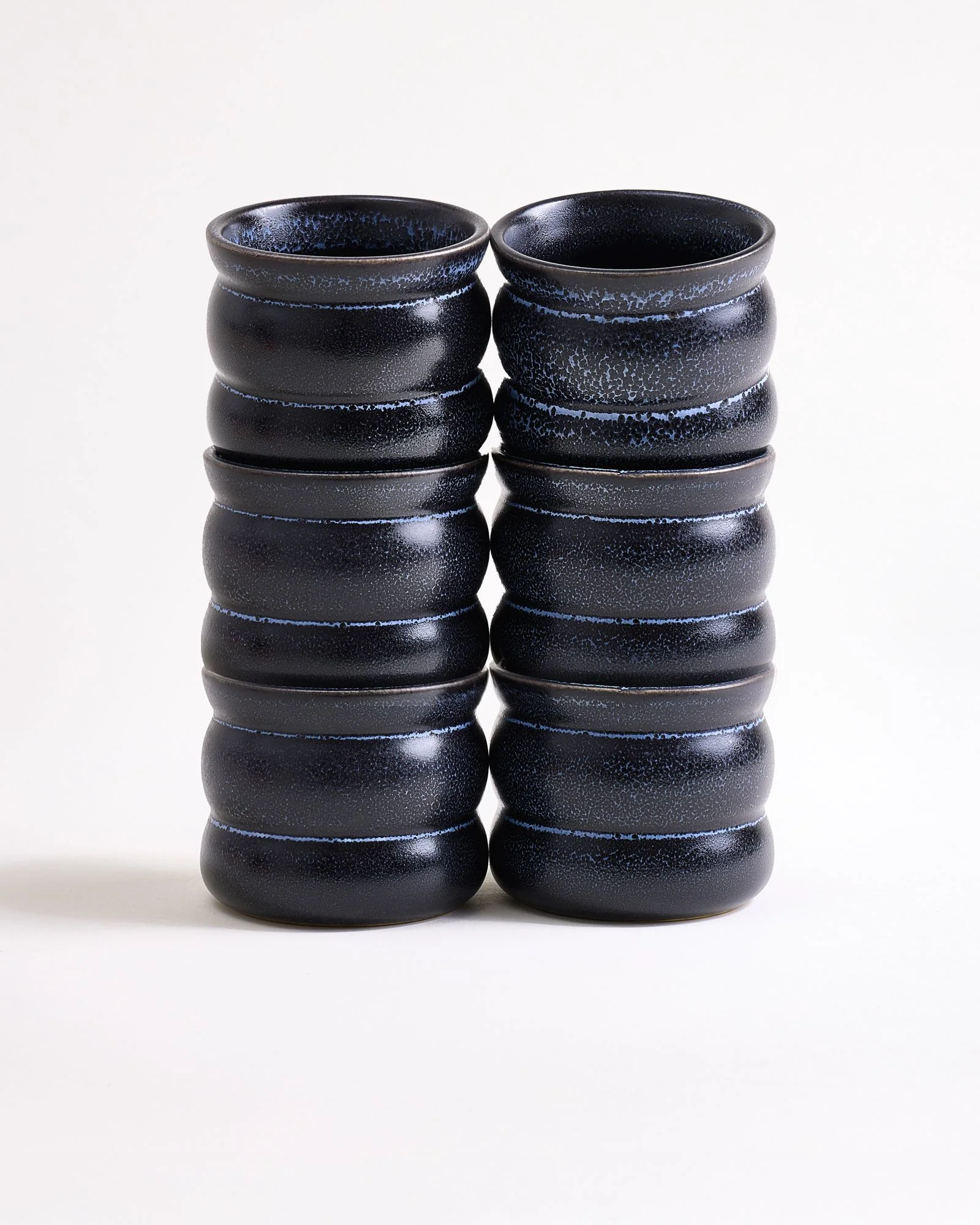 Turmalina Becher klein bubble schwarz 6er-Set