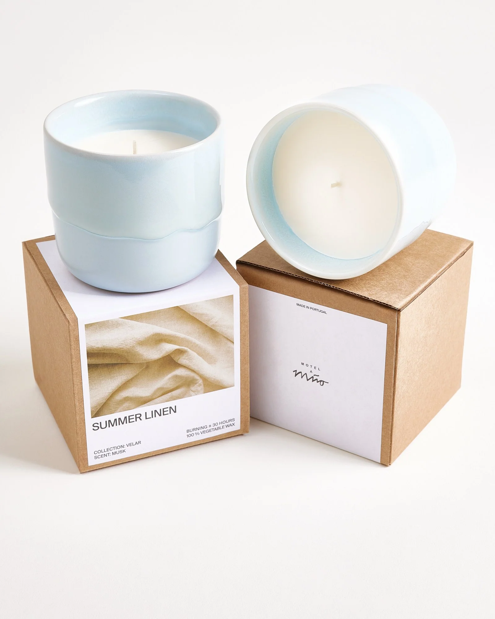Velar Duftkerze Summer Linen hellblau - Image 5
